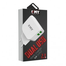 Dual USB Charger EMY 2.1A